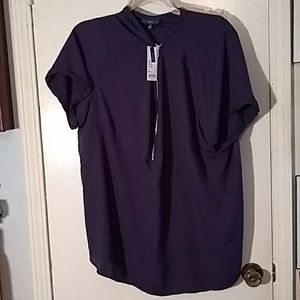 NWT Purple Apt. 9 zipper front ss top sz. 3X